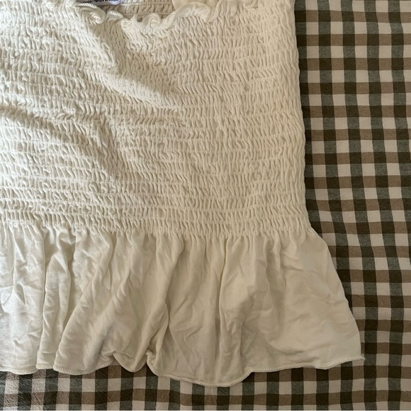 White Smocked Ruffle Top - Picture 5 of 7
